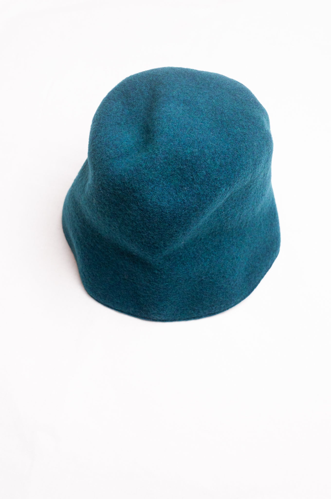 PCNQ pure wool teal green Bella cloche bucket hat.