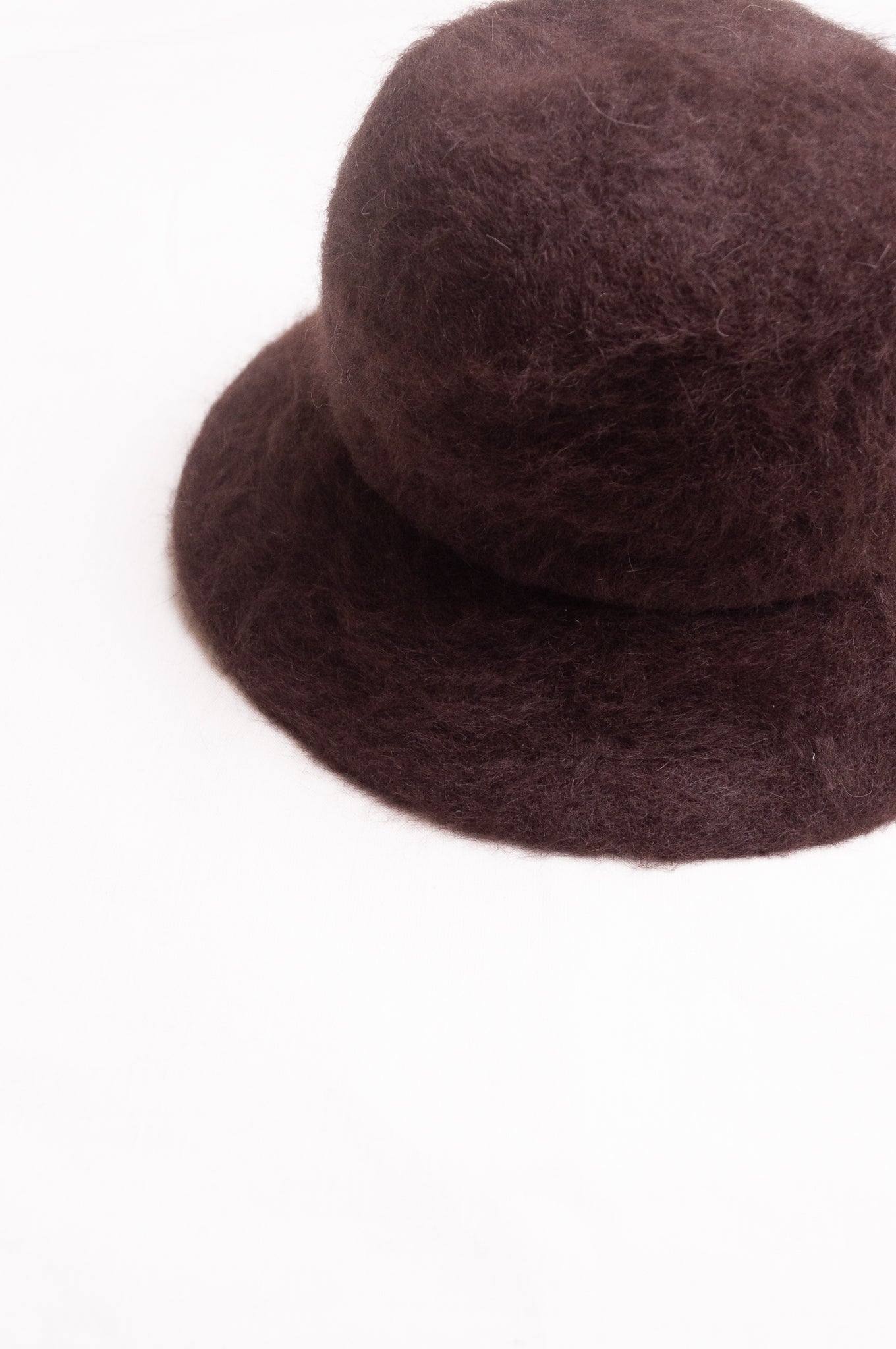 PCNQ angora blend brown wool hat.