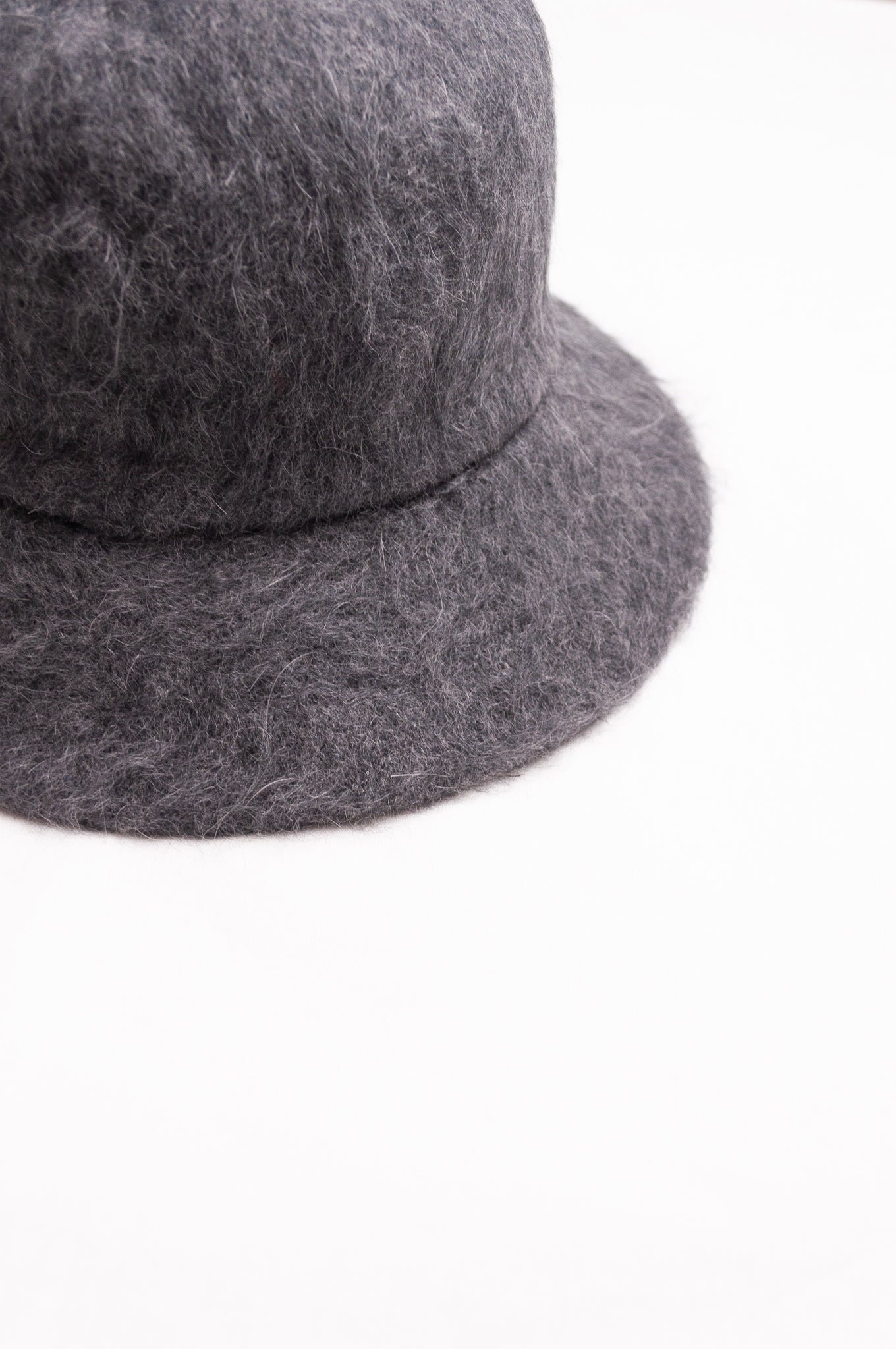PCNQ Mash angora blend charcoal grey hat.