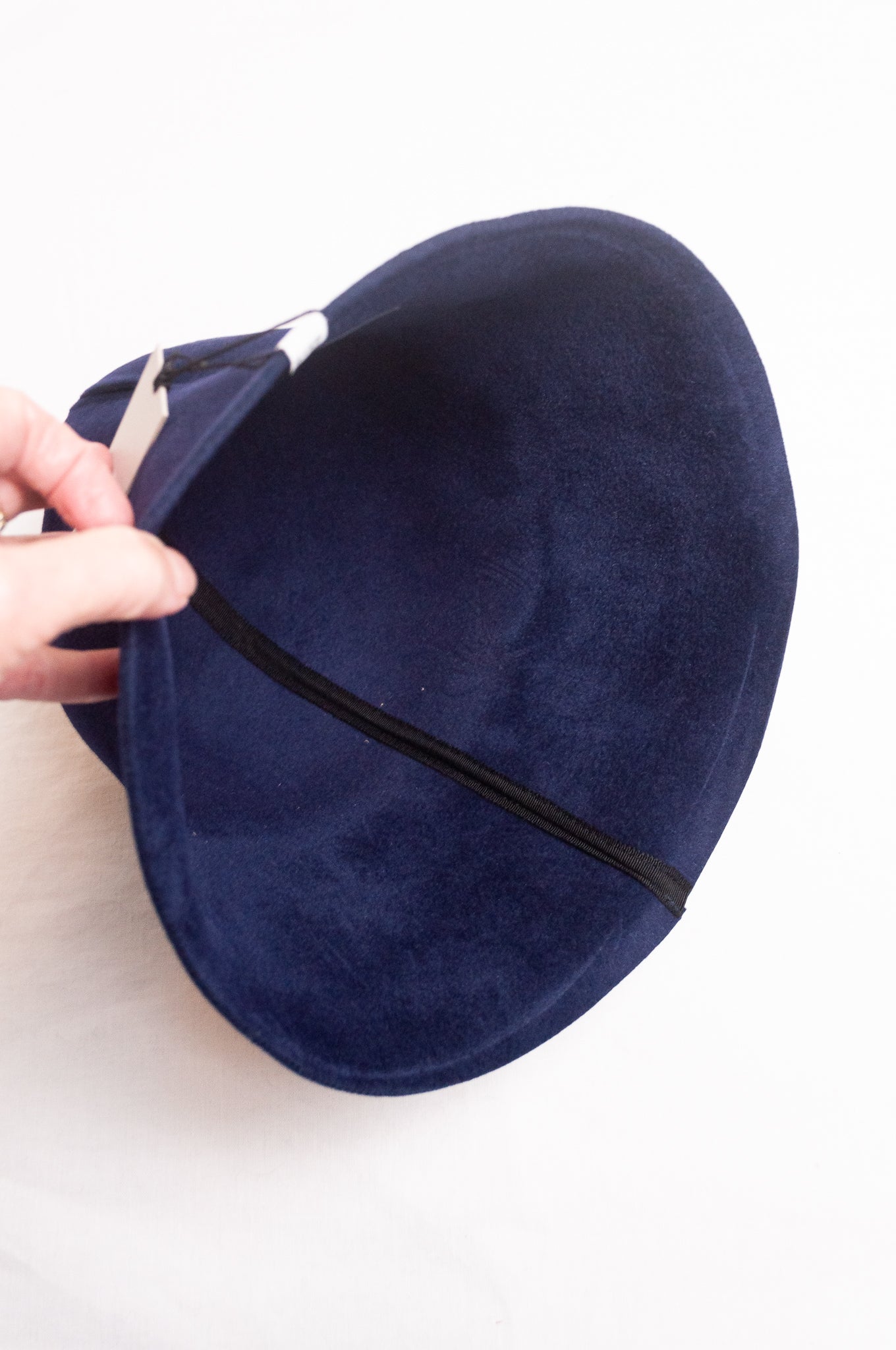 PCNQ Waku pure rabbit wool felt hat in navy.