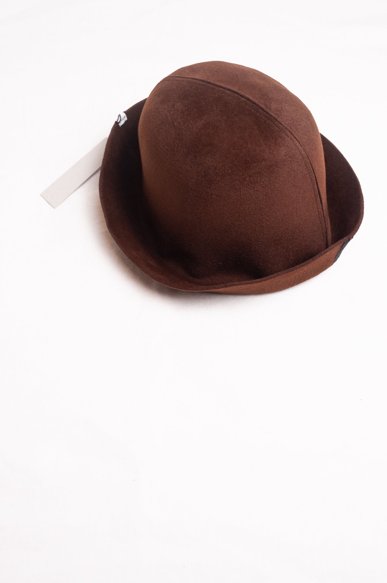 PCNQ Waku rabbit wool felt hat in dakr brown.