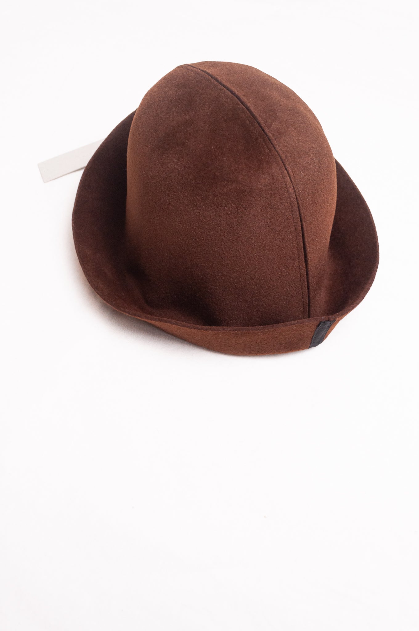 PCNQ Waku rabbit wool felt hat in dakr brown.