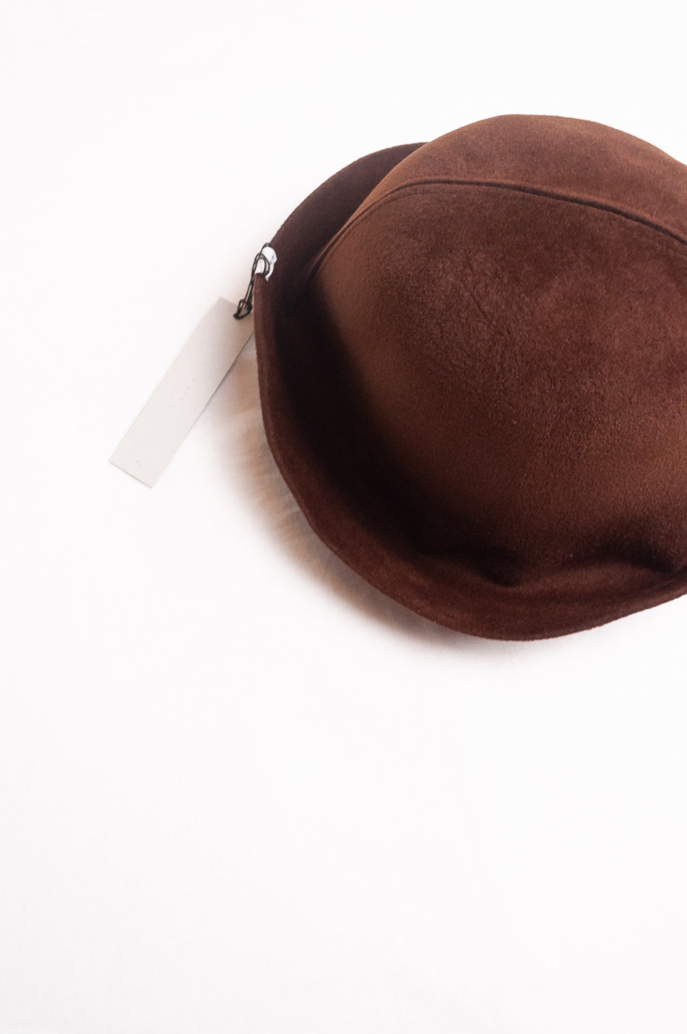 PCNQ Waku rabbit wool felt hat in dakr brown.