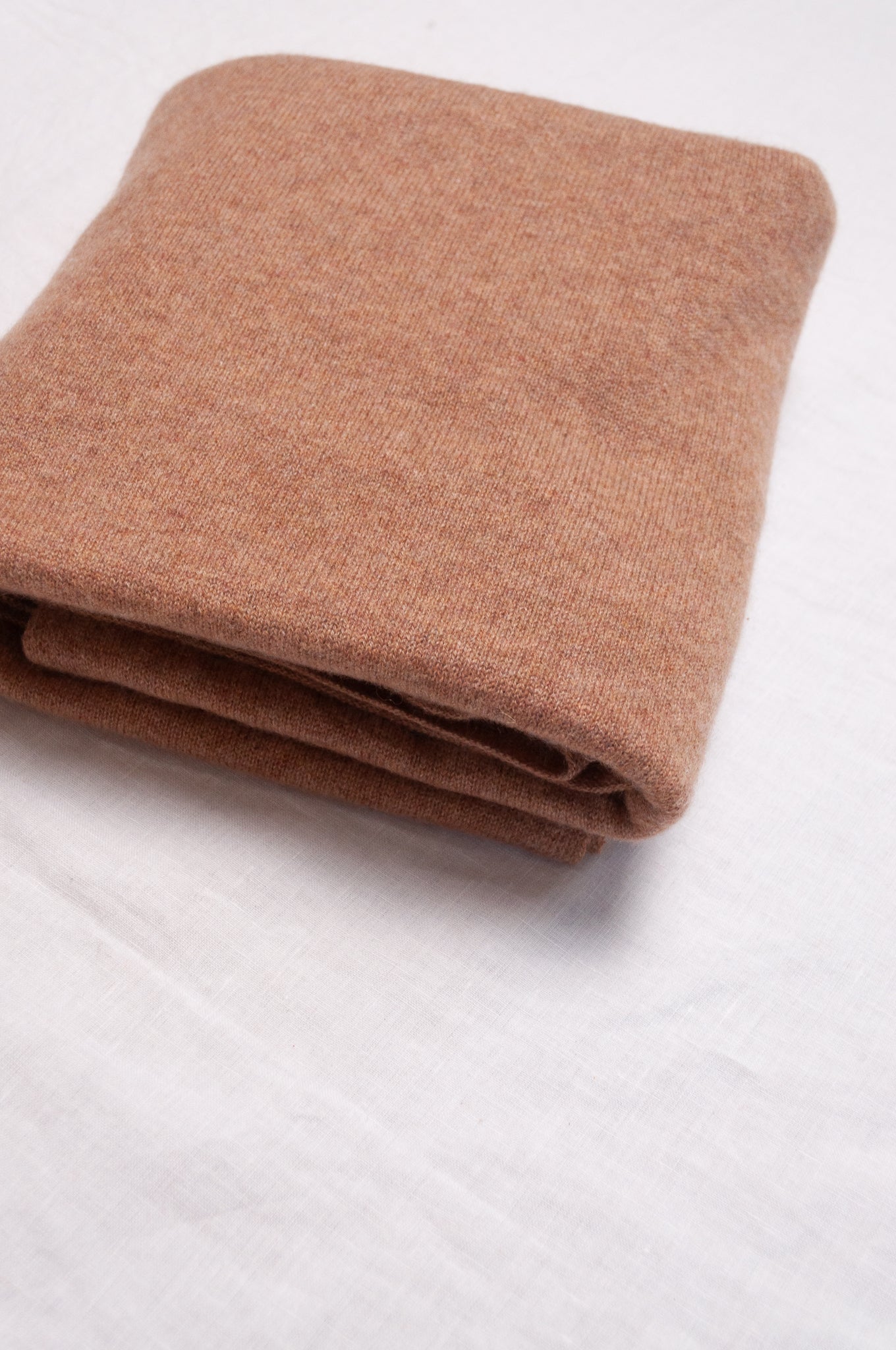 Cashmere scarf wrap shawl in camel light tan brown.