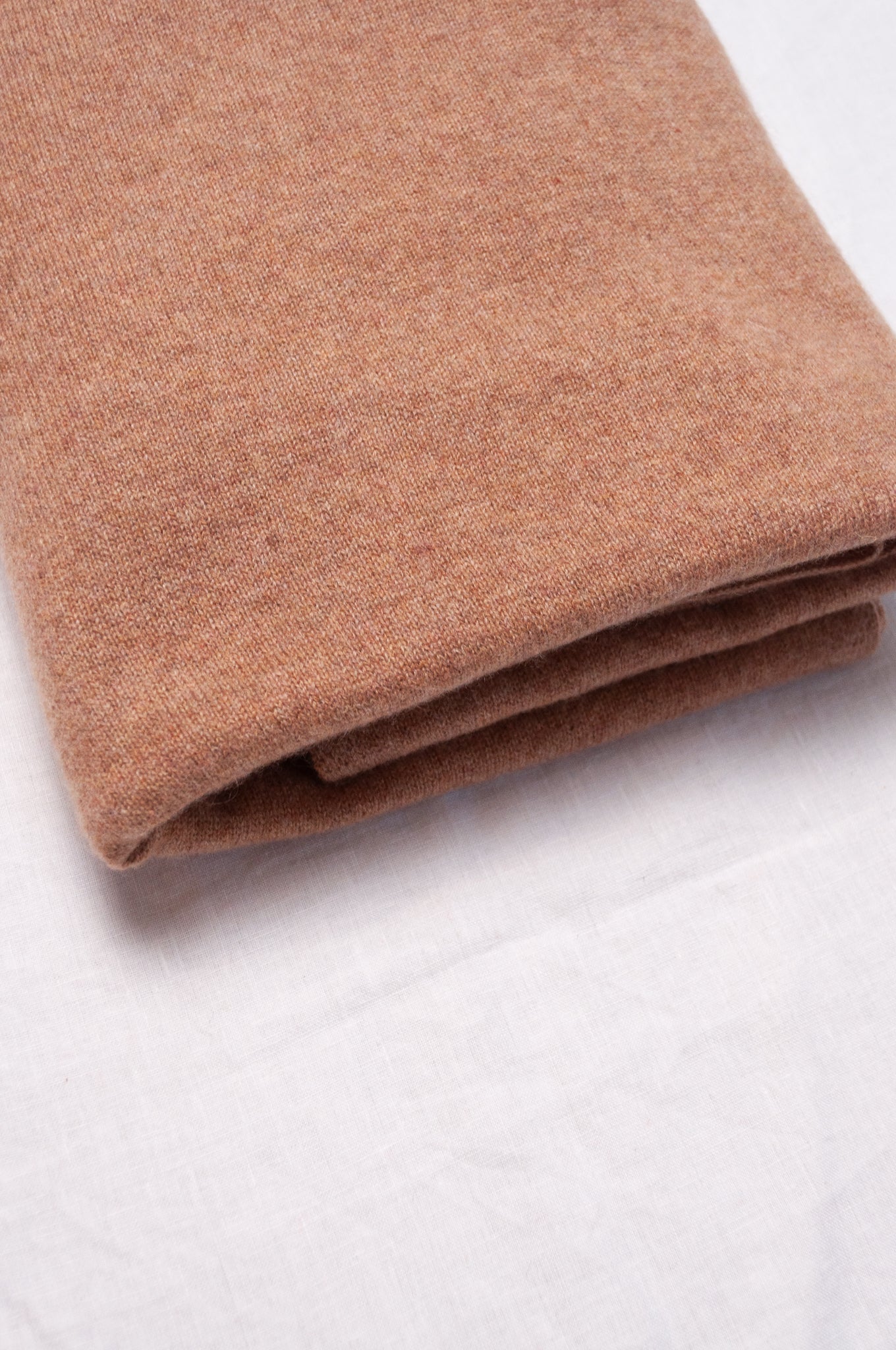 Cashmere scarf wrap shawl in camel light tan brown.