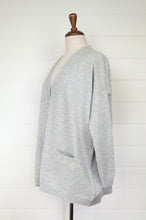 Load image into Gallery viewer, One size cashmere boyfriend cardi - ash grey