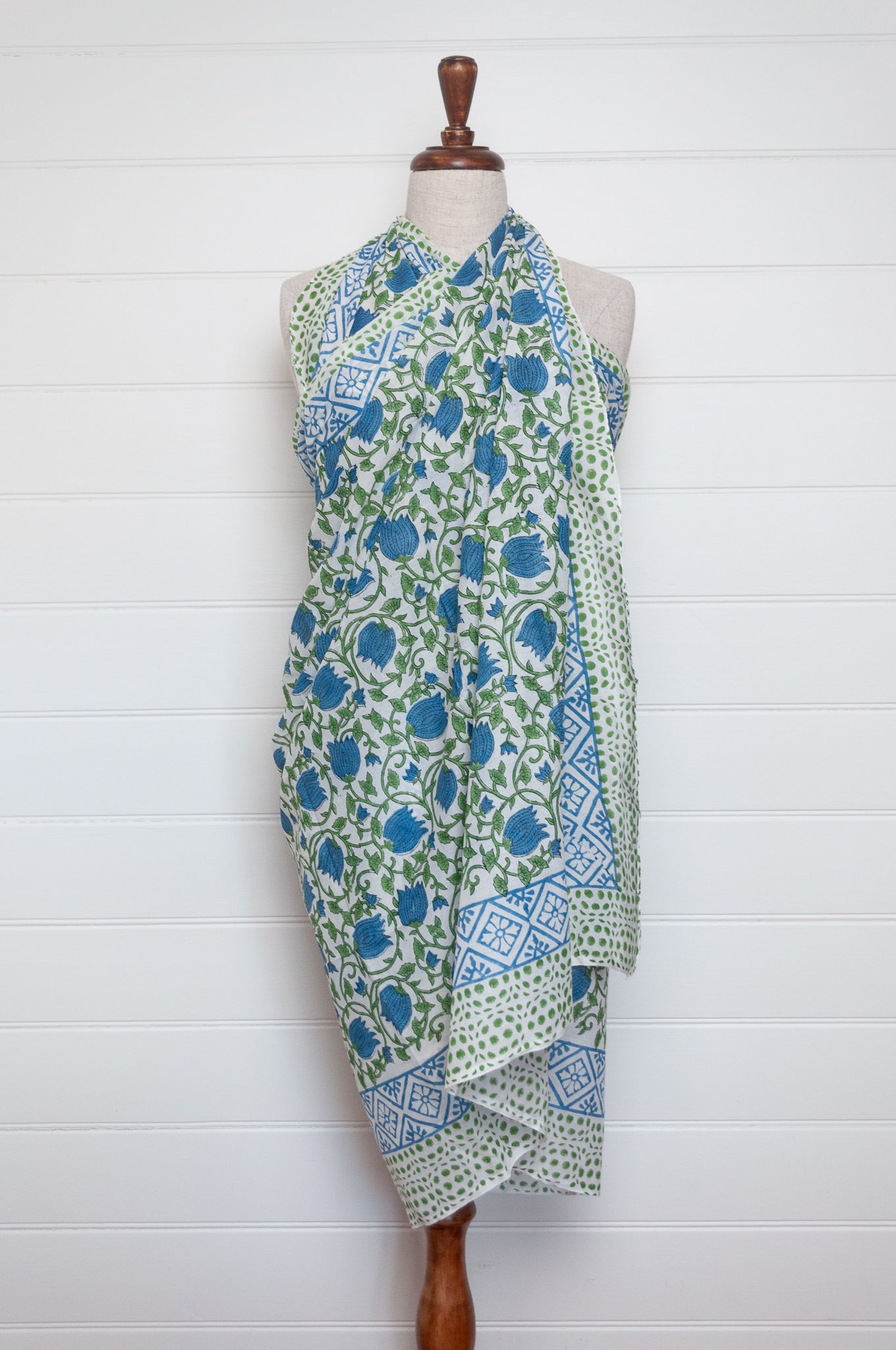 Cotton voile sarong - campanula