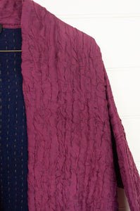 Raga Lydia coat - kantha stitched silk