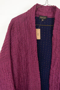 Raga Lydia coat - kantha stitched silk