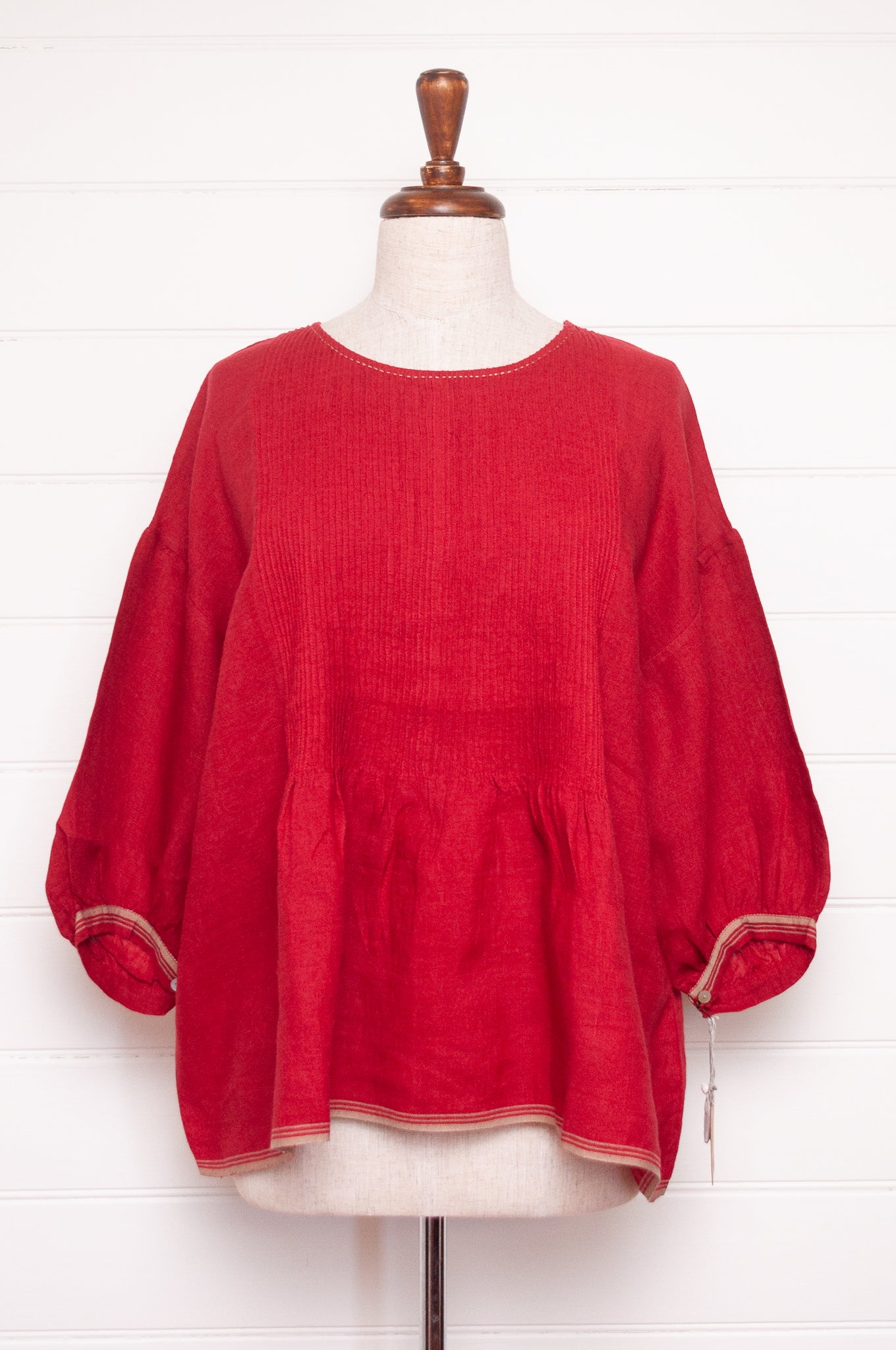 Dve Anisha top - crimson linen