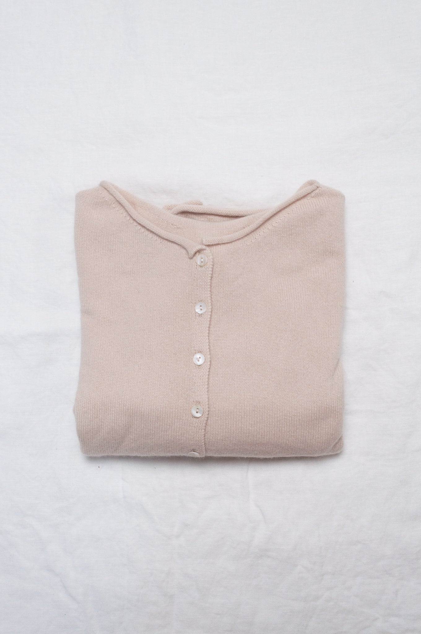 One size reversible cashmere cardigan in ecru
