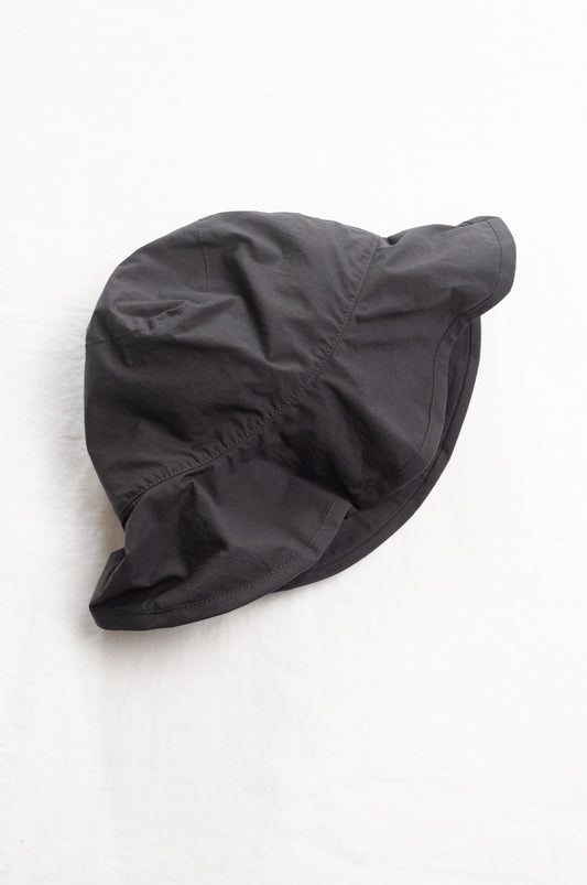 PCNQ made in Japan cotton sun hat Ruy in charcoal grey.