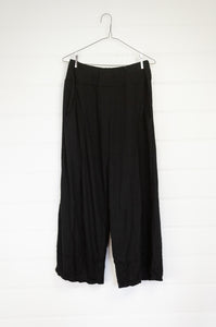 Valia made in Melbourne cotton knit easy fit Paris pant in black.