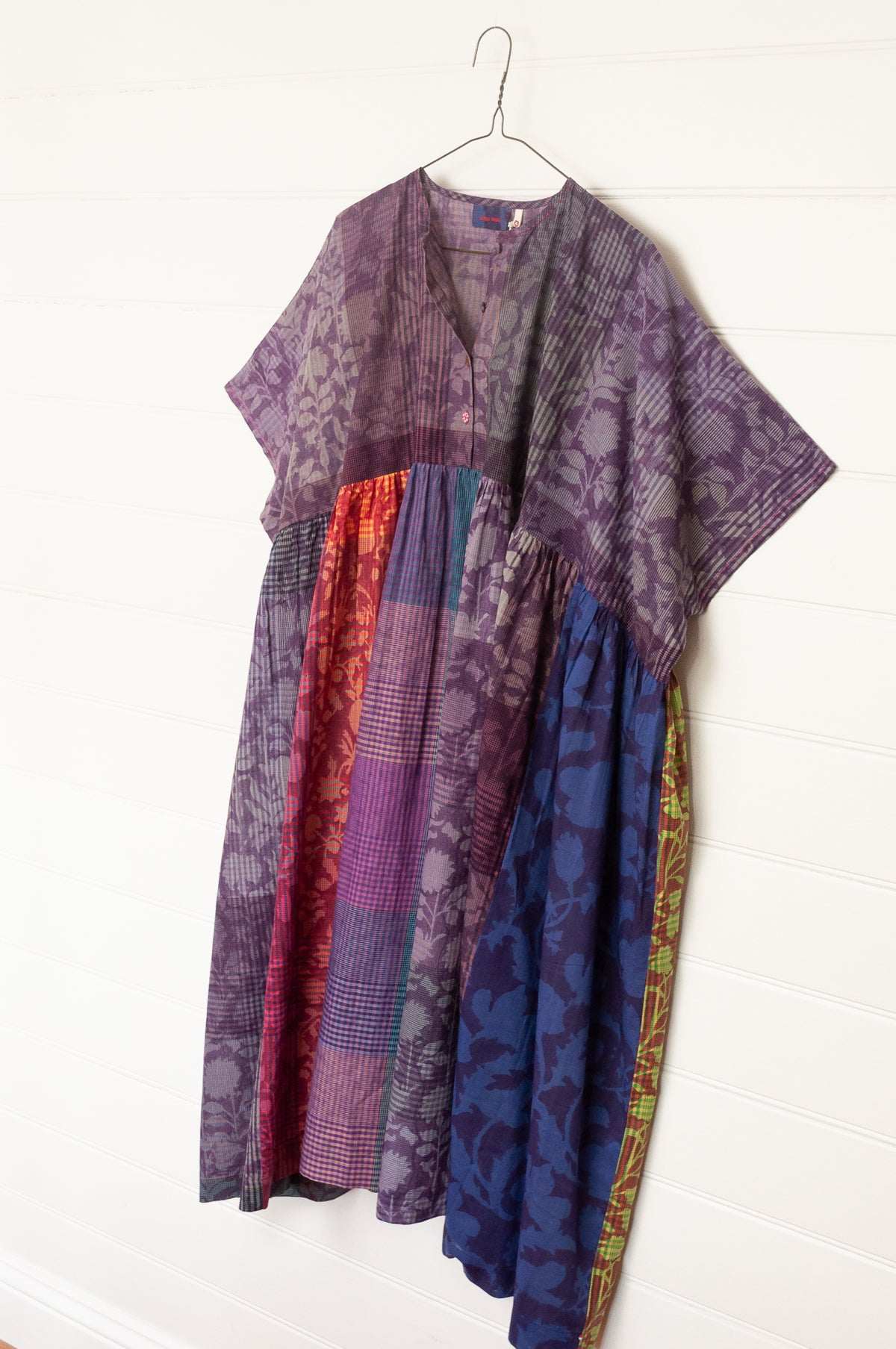 Lotus Veda Amaya kaftan - purple check