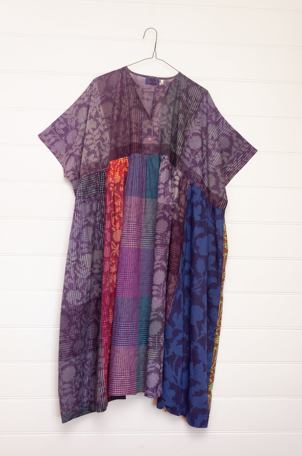 Lotus Veda Amaya kaftan - purple check
