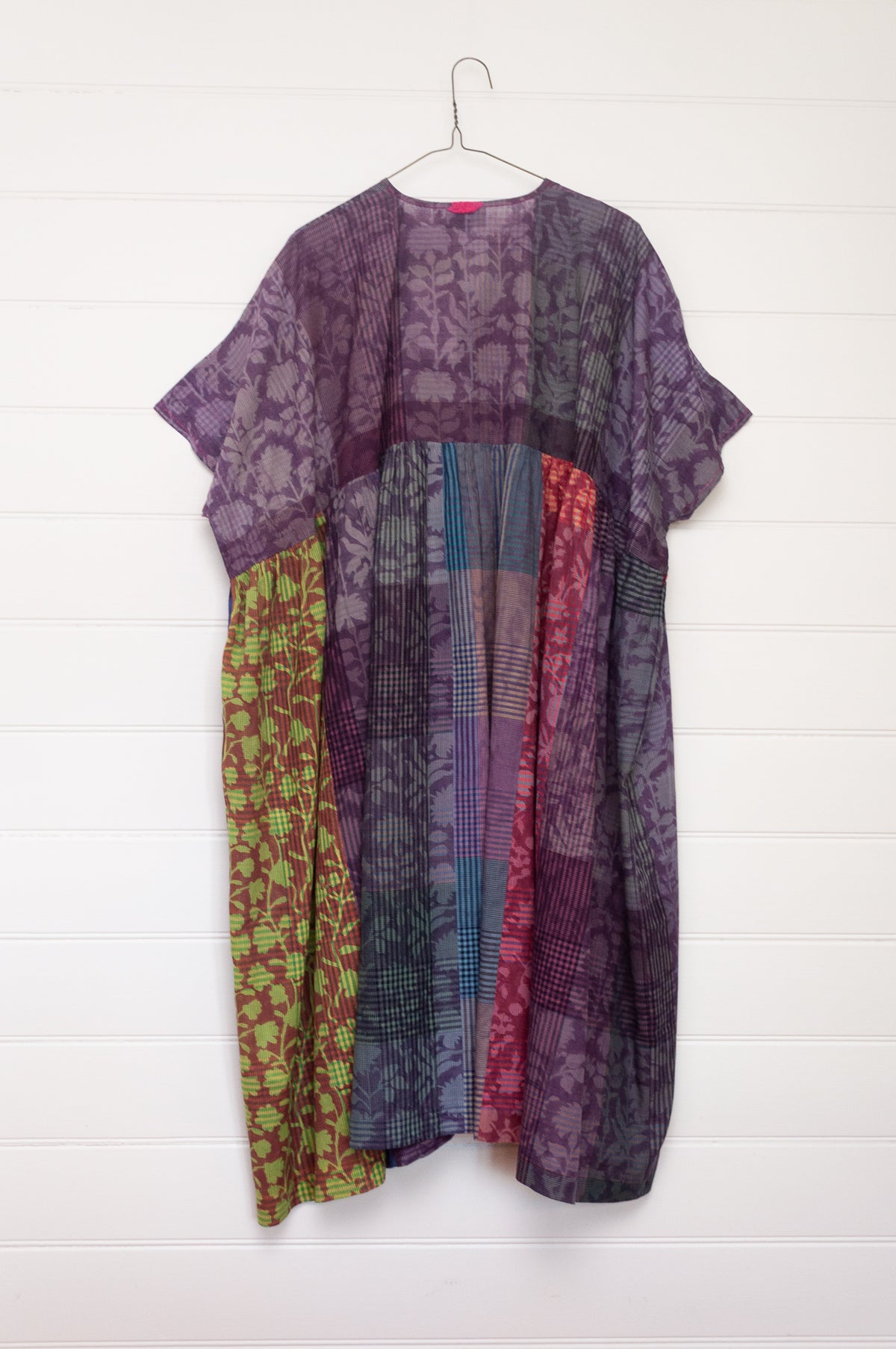 Lotus Veda Amaya kaftan - purple check