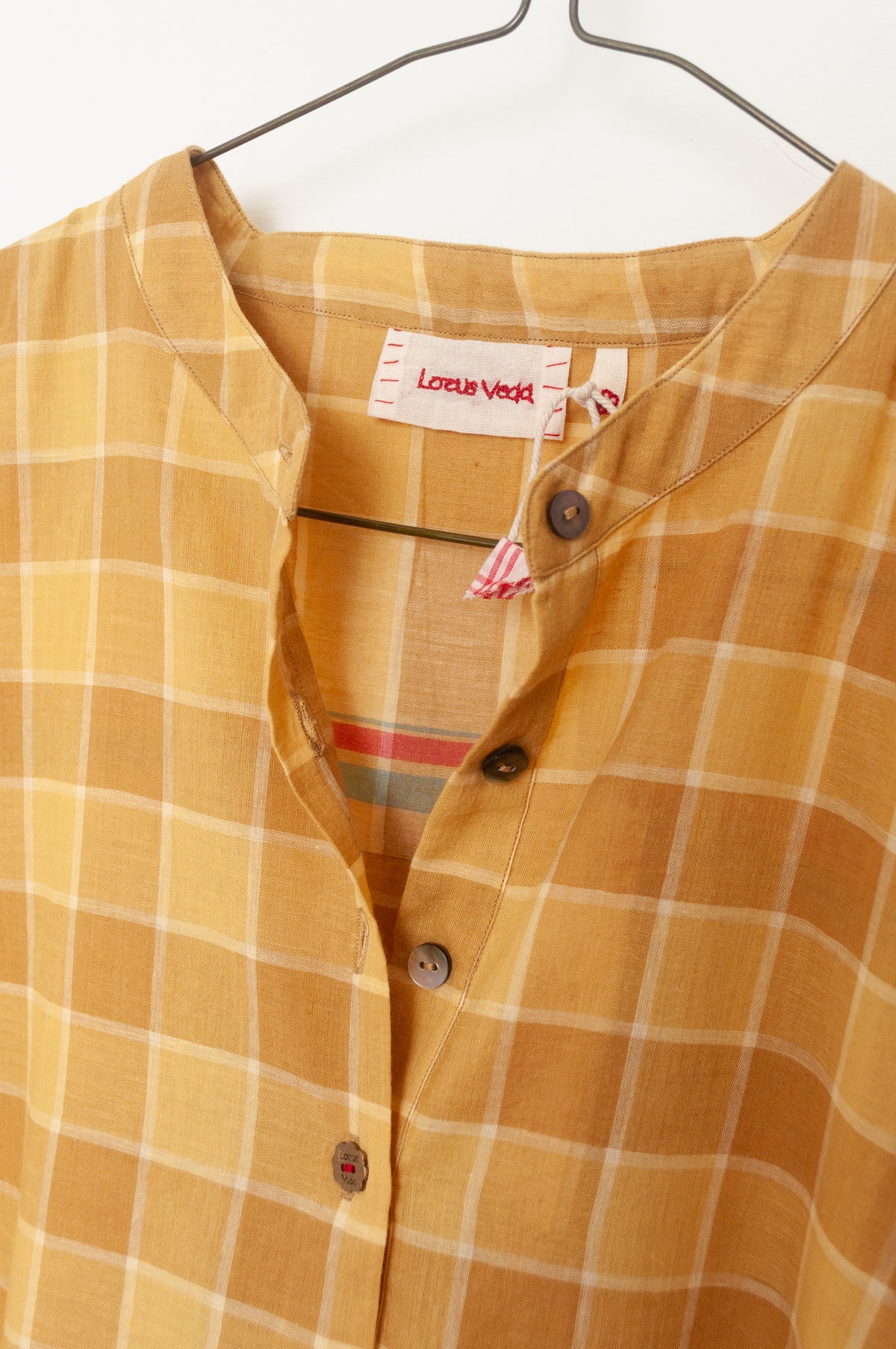 Lotus Veda Hope kurta - yellow checks