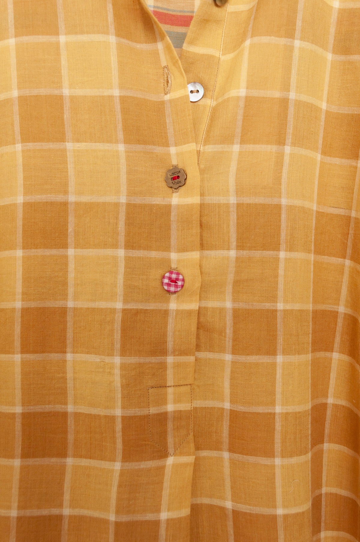 Lotus Veda Hope kurta - yellow checks