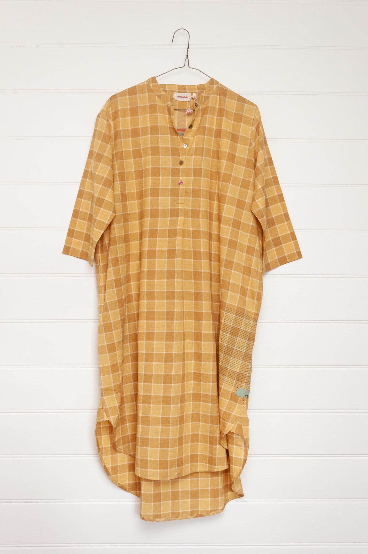 Lotus Veda Hope kurta - yellow checks