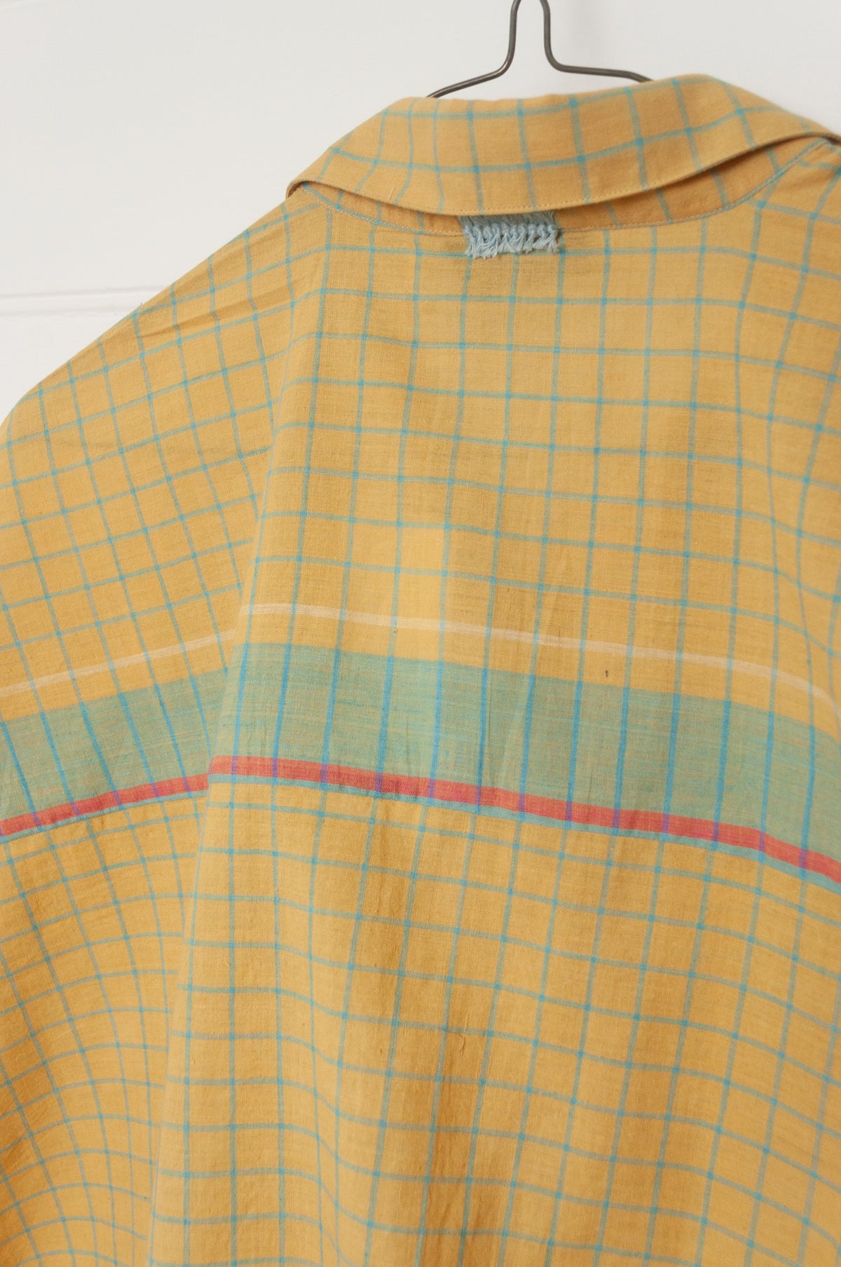 Lotus Veda Elanor handloom cotton shirt - yellow checks