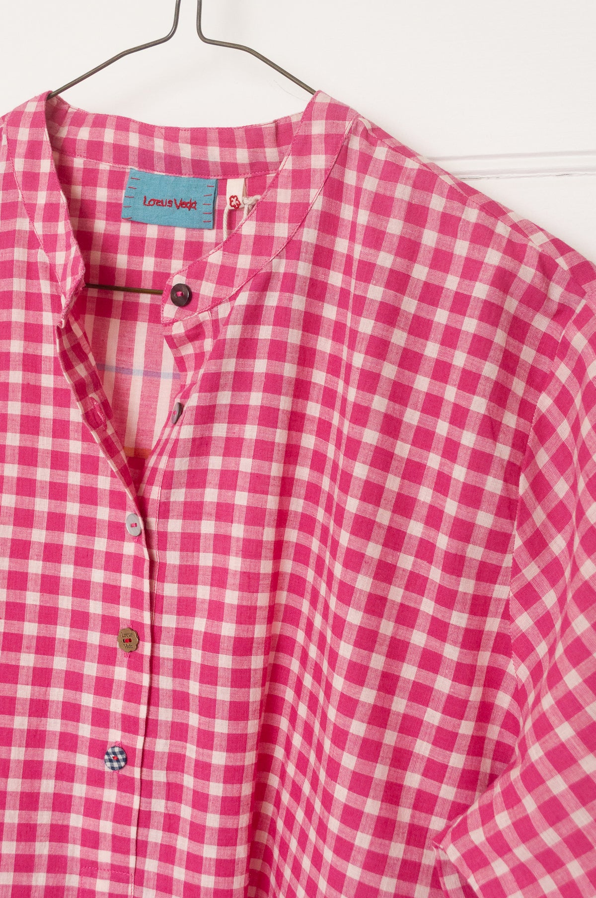 Lotus Veda Hope kurta - pink checks