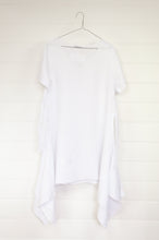 Load image into Gallery viewer, Banana Blue white linen tunic with side ties.