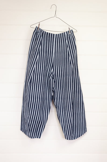 Banana Blue overdye stripe linen pants