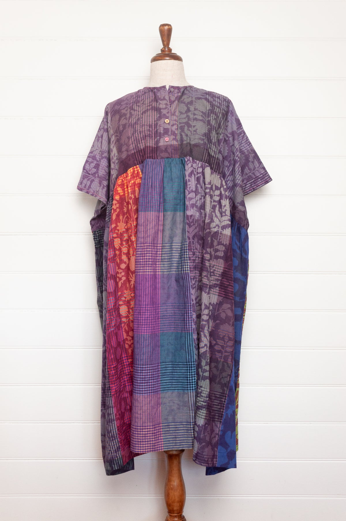 Lotus Veda Amaya kaftan - purple check