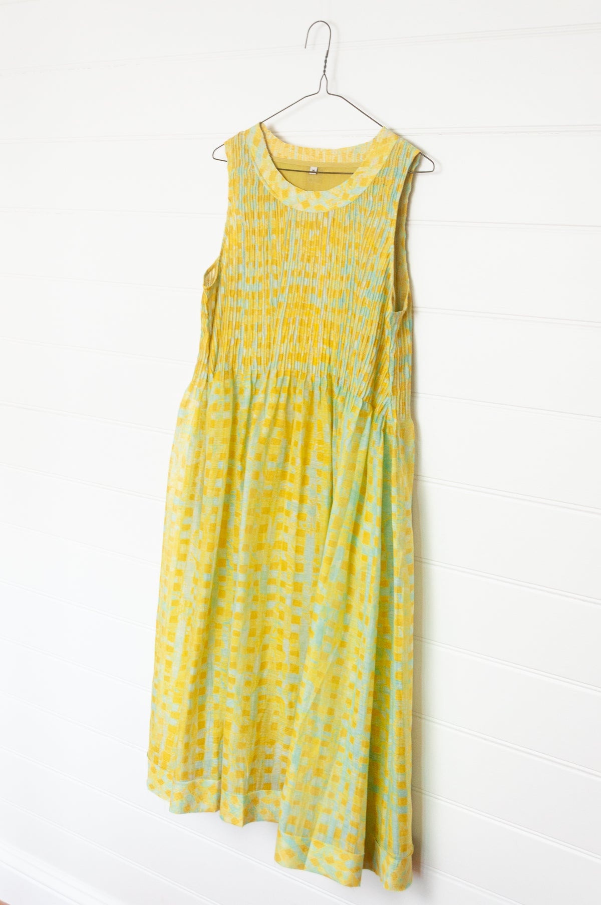 Neeru Kumar cotton silk sundress - lime