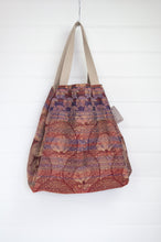 Load image into Gallery viewer, Letol made in France organic cotton jacquard reversible tote bag in Hector russet.