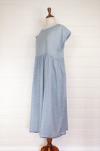 Load image into Gallery viewer, DVE Toshni dress in handloom blue and white fine check cotton.