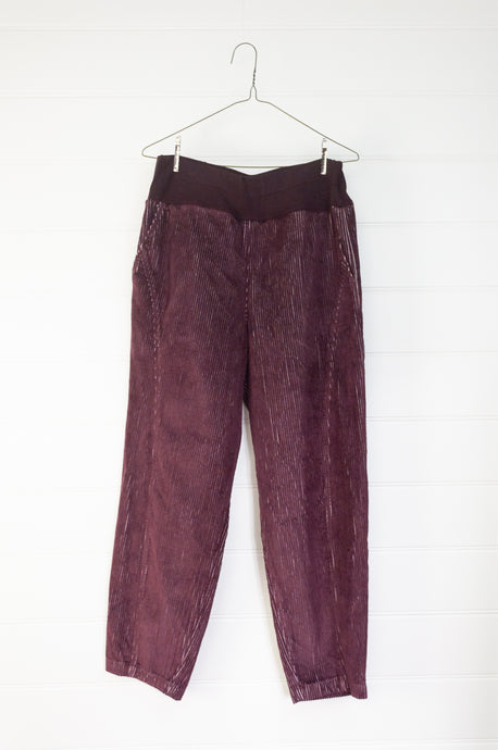 Valia made in Melbourne cotton corduroy Las Vegas pants in ruby red.