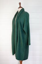 Load image into Gallery viewer, Baby yak longline cardigan coatigan in emerald green.