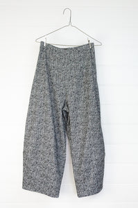 Banana Blue ponte knit pant in black, white and charcoal white noise print.
