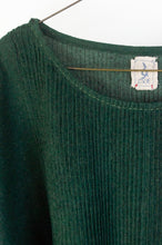 Load image into Gallery viewer, DVE Collection Anisha pintucked one size top in soft boiled wool in forest green.