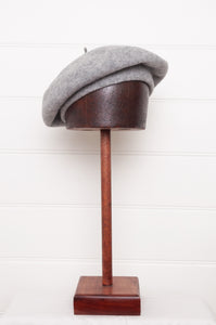 PCNQ made in Japan wool felt beret, Manoca in grey.