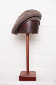 PCNQ made in Japan wool felt beret, Manoca in brown.