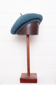 PCNQ made in Japan wool felt beret, Manoca in teal green.