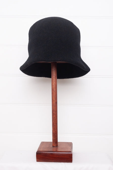 PCNQ made in Japan wool felt bucket hat, Kevin in black.