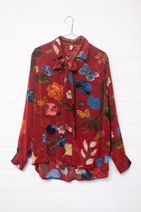 Yavï Vine Garden bow blouse