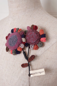 Sophie Digard brooch - wool daisies AF