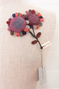 Sophie Digard brooch - wool daisies AF