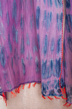 Load image into Gallery viewer, Neeru Kumar cotton and silk shibori scarf - lavender