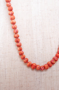 Raga necklace - coral shibori