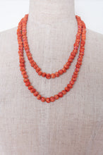 Load image into Gallery viewer, Raga necklace - coral shibori