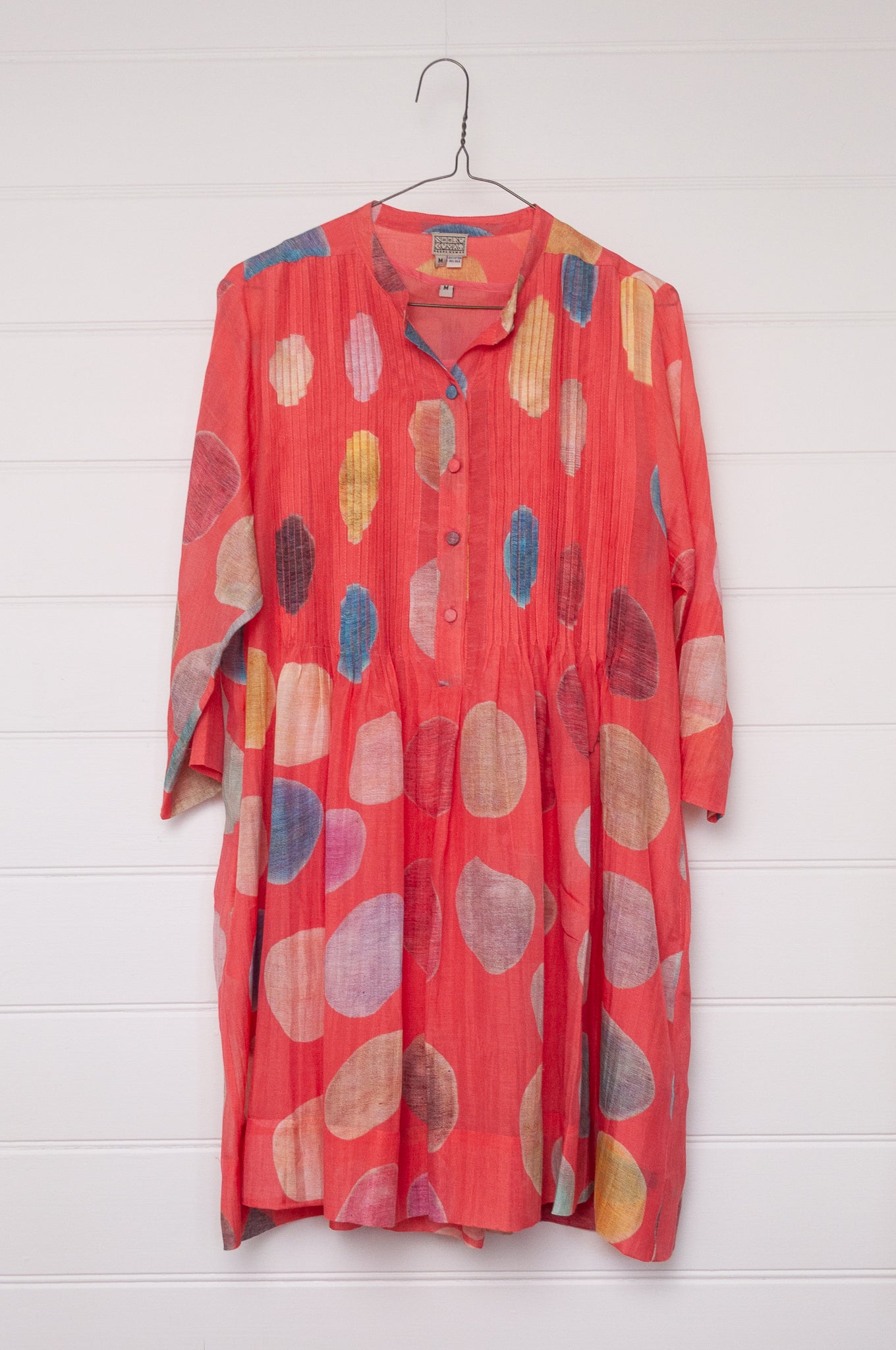 Neeru Kumar blouse - rainbow spot silk cotton peach