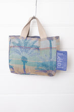 Load image into Gallery viewer, Letol mini tote bag Amira in sky blue, hector hedgehogs in blue on the reverse.