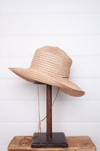 Parcnique PCNQ Pop hat cotton and abaca fibre made in Japan natural colour.