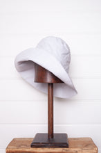 Load image into Gallery viewer, PCNQ made in Japan cotton bucket hat in light grey with generous brim.