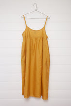 Load image into Gallery viewer, Dve Diti slip dress in amber yellow cotton silk check.